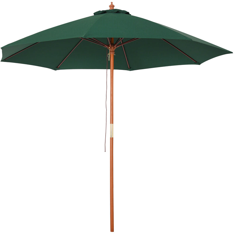 2.5m Wooden Garden Parasol - Top Vent