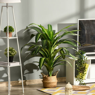 Artificial Dracaena Tree with Pot for Low Maintenance Indoor Greenery 110 cm Green Outsunny