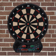 HOMCOM LED Dartboard Electronic Scoreboard 8 Players 27 Games Family Fun w/ 12 Darts 30 Heads Home Office Classic Game Homcom