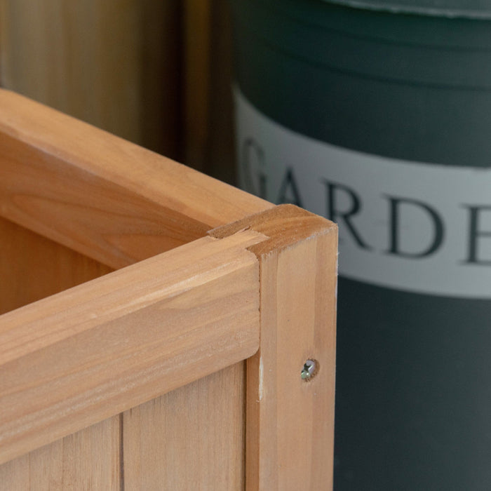 Wooden Garden Planter With Trellis