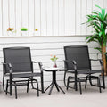 Glider Chair and Table Set, 2 Seater Outsunny