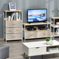4 Drawer Fabric Bin Cabinet, Storage, Living Room/Bedroom Homcom