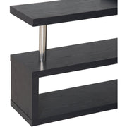 360° Rotating L Shaped Computer Desk With Shelves, Black Homcom