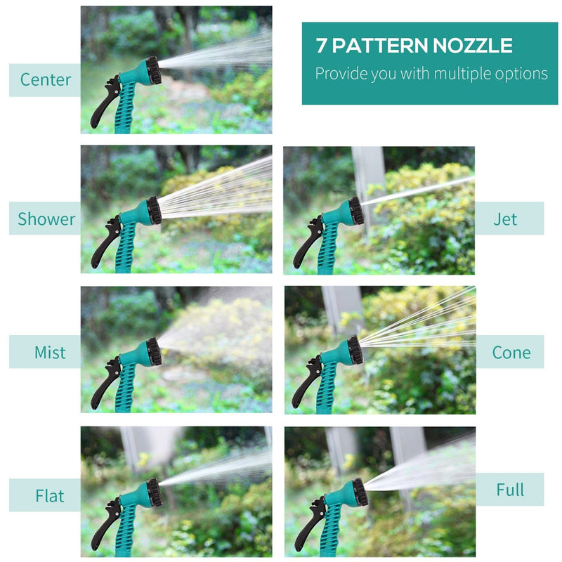 Automatic Garden Hose Reel, Wall Mounted, 7 Patterns Nozzle