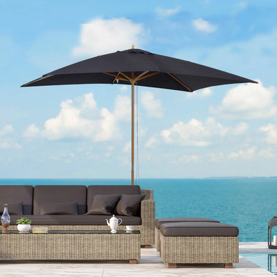 3x2m Large Wooden Patio Parasol Outsunny