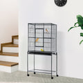 Bird Cage With Detachable Stand, Wheels, 162x81x48cm Pawhut