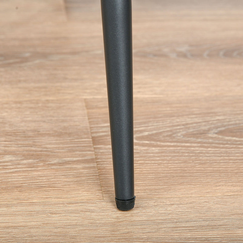 Brown Retro PU Leather Bar Stools, Set of 2