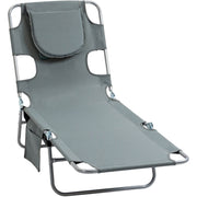 Sun Lounger With Face Hole Outsunny
