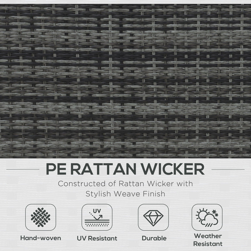 4 Seater Garden Furniture Set, Hand-Woven PE Wicker