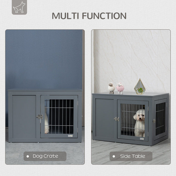 Furniture Dog Crate & End Table, Double Door, Small/Medium Dogs