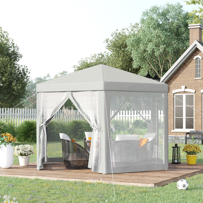 Hexagonal Gazebo With Mesh Sides, 4x4m