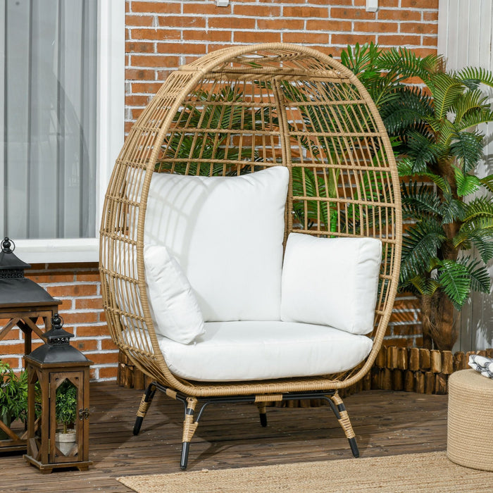 Teardrop Rattan Egg Chair with Legs