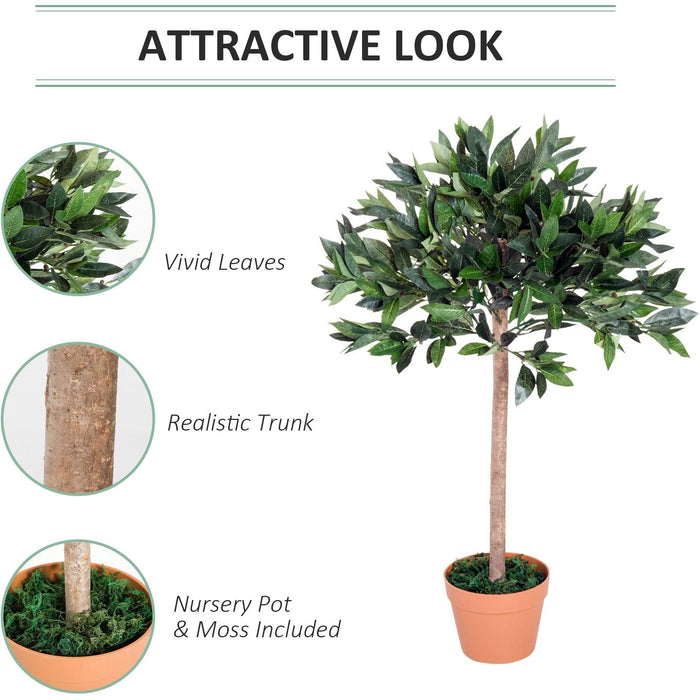 3ft Artificial Olive Tree, Indoor, Home/Office, Orange Pot