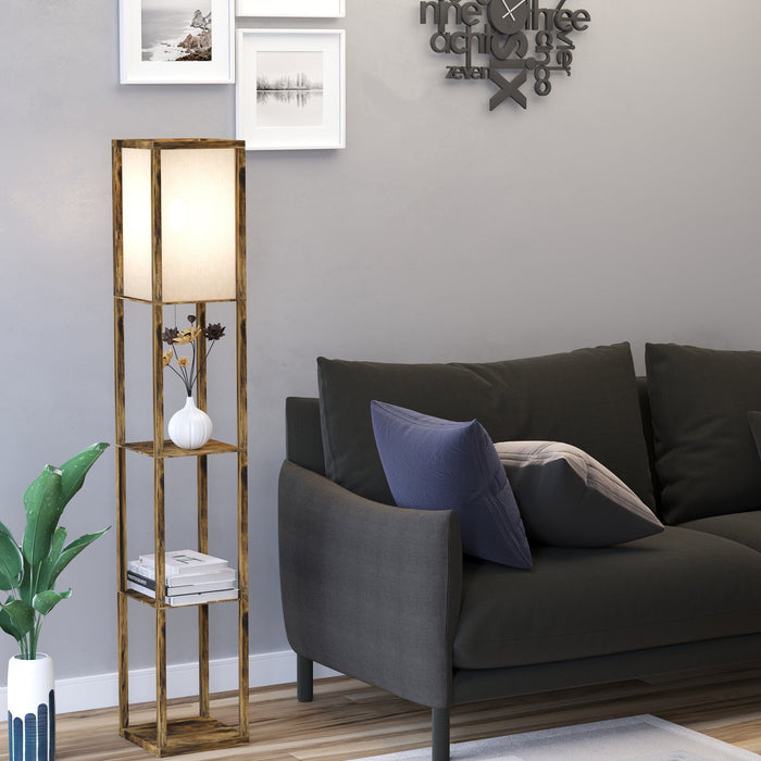 Floor Lamp With Shelves