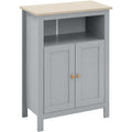 Grey Freestanding Bathroom Cabinet Kleankin