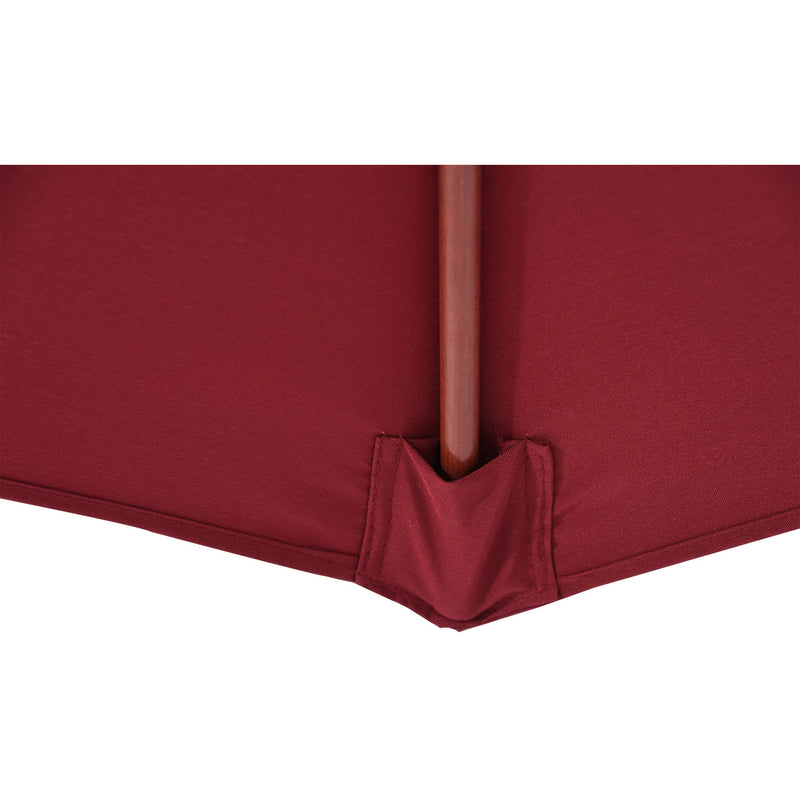 2.5m Wooden Garden Parasol - Top Vent