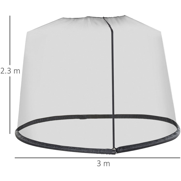 2.3m Patio Umbrella With Mosquito Netting