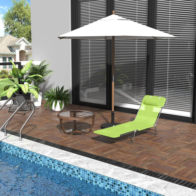Folding Sun Lounger Outsunny