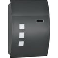 Contemporary Wall Mounted Post Box Homcom