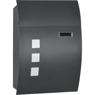 Contemporary Wall Mounted Post Box Homcom
