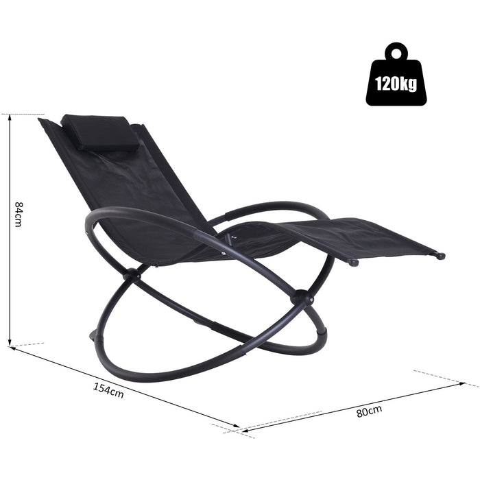 Grey Orbital Rocking Zero Gravity Chair