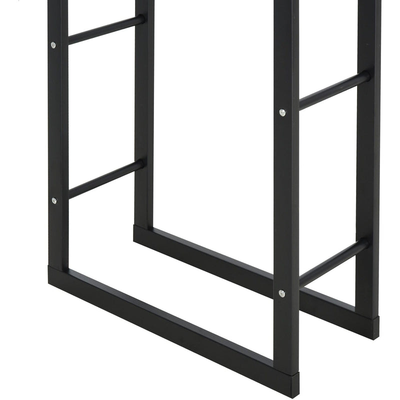 Tall Metal Firewood Log Holder, Indoor/Outdoor, Rust-Resistant