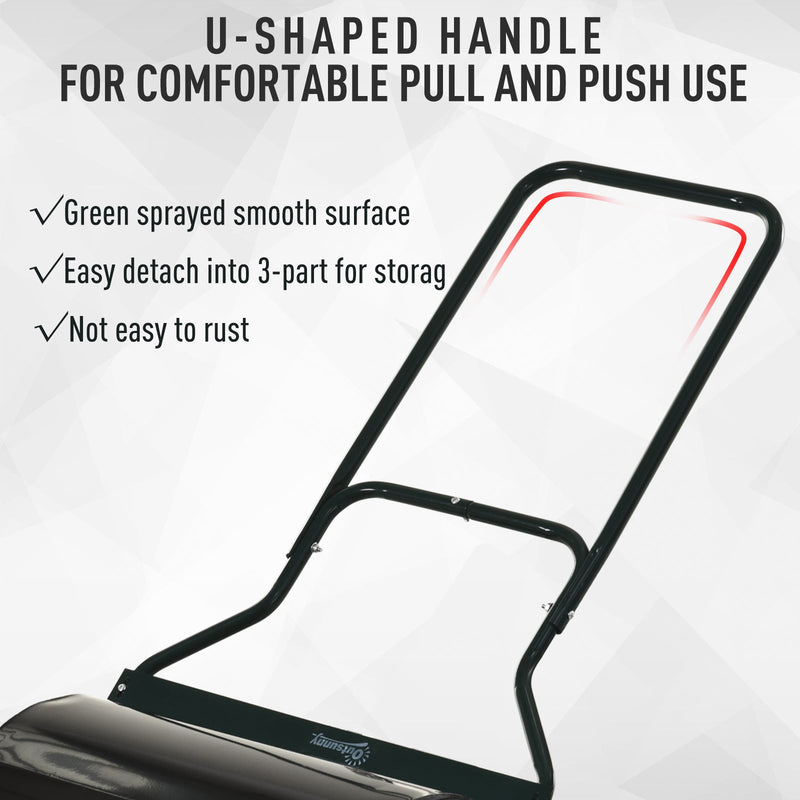 Steel Garden Lawn Roller, Water/Sand Fill - 50cm