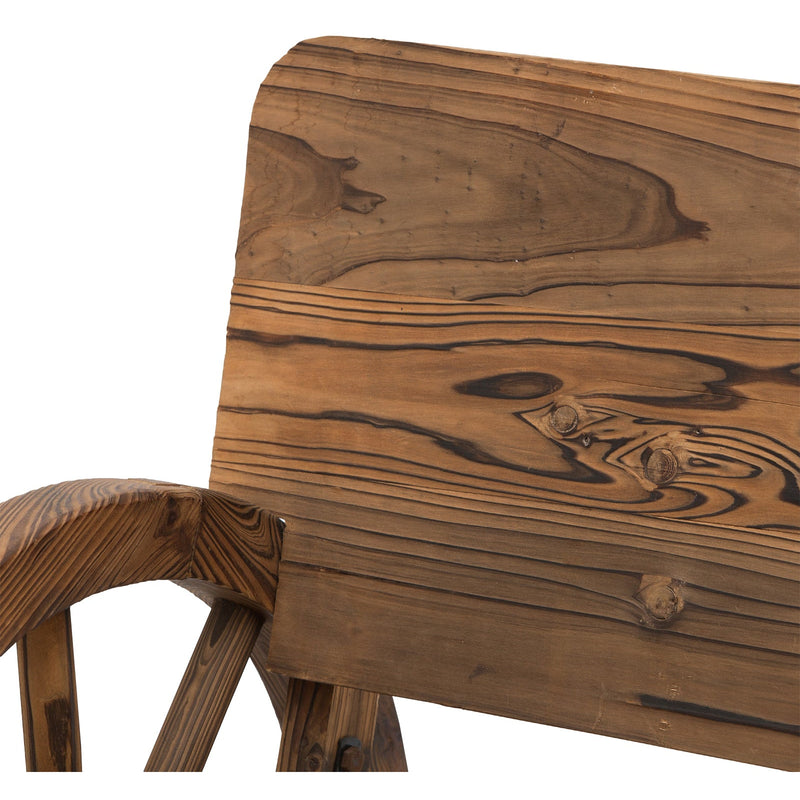 Rustic Wagon Wheel Bench (2 Seater) Outsunny