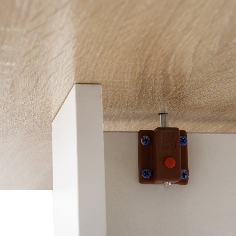 Drop Leaf Dining Table For Small Spaces, Oak and White