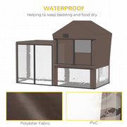 Brown Rabbit Hutch Cage Cover Pawhut