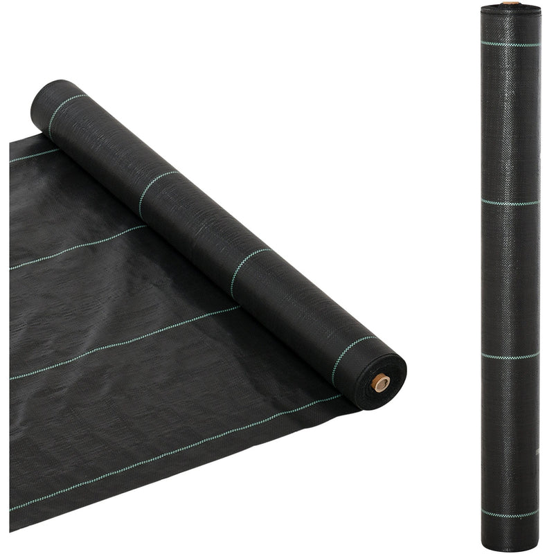 Landscaping Fabric, Heavy-Duty Weed Barrier, 1x50m