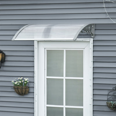 Outsunny Door Canopy, Clear, 100 x 80cm Outsunny