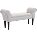 Small Bed End Chaise Lounge, Wooden Leg Homcom
