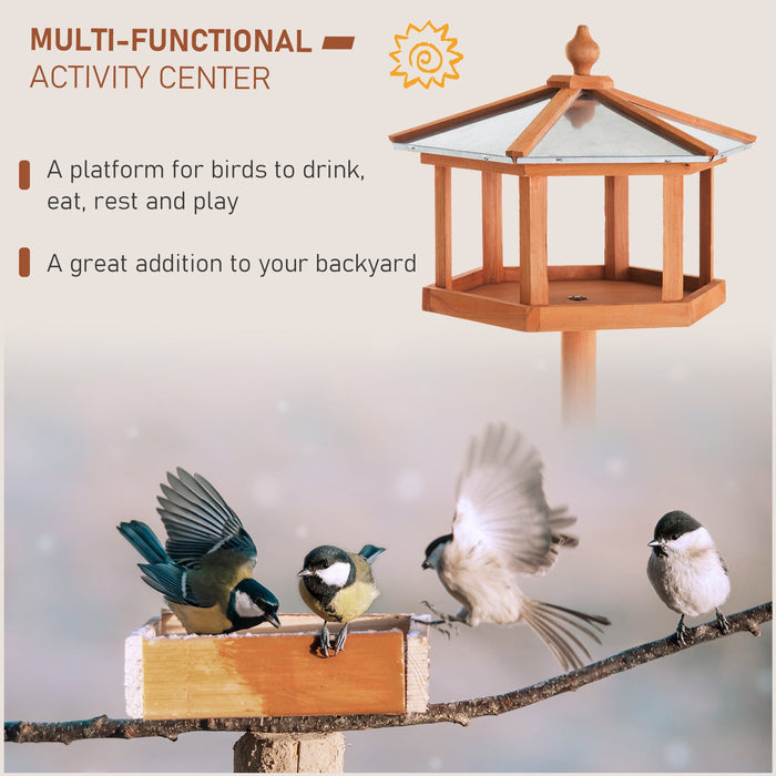 Wooden Bird Feeding Station for Garden, Patio, Balcony