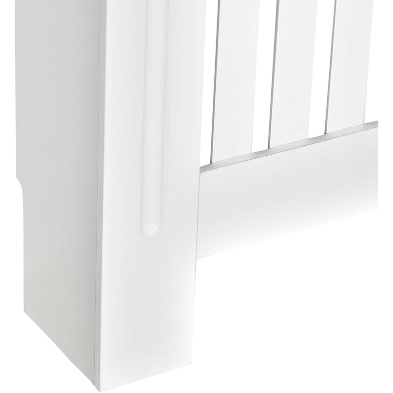 Slatted Radiator Cover, White Painted Cabinet