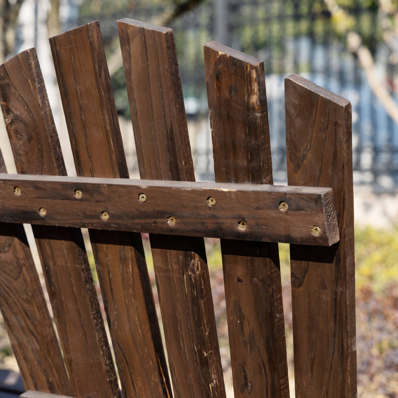 Wagon Wheel Outdoor Bench Outsunny