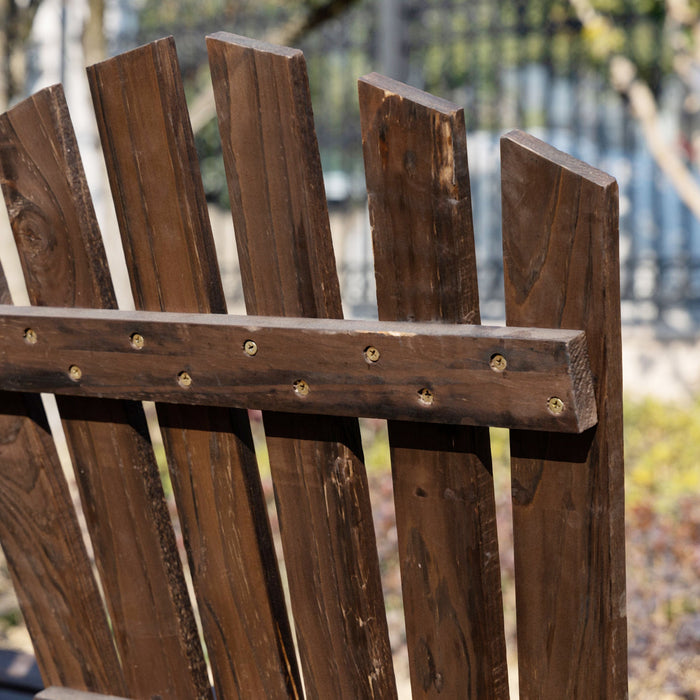 Wagon Wheel Outdoor Bench