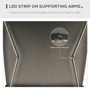 Outsunny Retractable Manual Awning Cassette Electric Motorised Door Window Patio Canopy Sun Shade w/ R/C & LED, 350 x 300cm, Grey Outsunny
