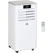 HOMCOM 10000 BTU Mobile Air Conditioner Portable AC Unit for Cooling Dehumidifying Ventilating with Remote Controller, LED Displa, White Homcom
