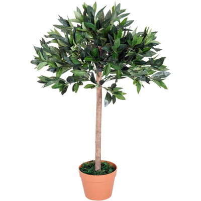 3ft Artificial Olive Tree, Indoor, Home/Office, Orange Pot Homcom