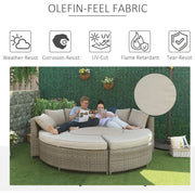 Image of an 8 Seater Round Rattan Garden Furniture Set