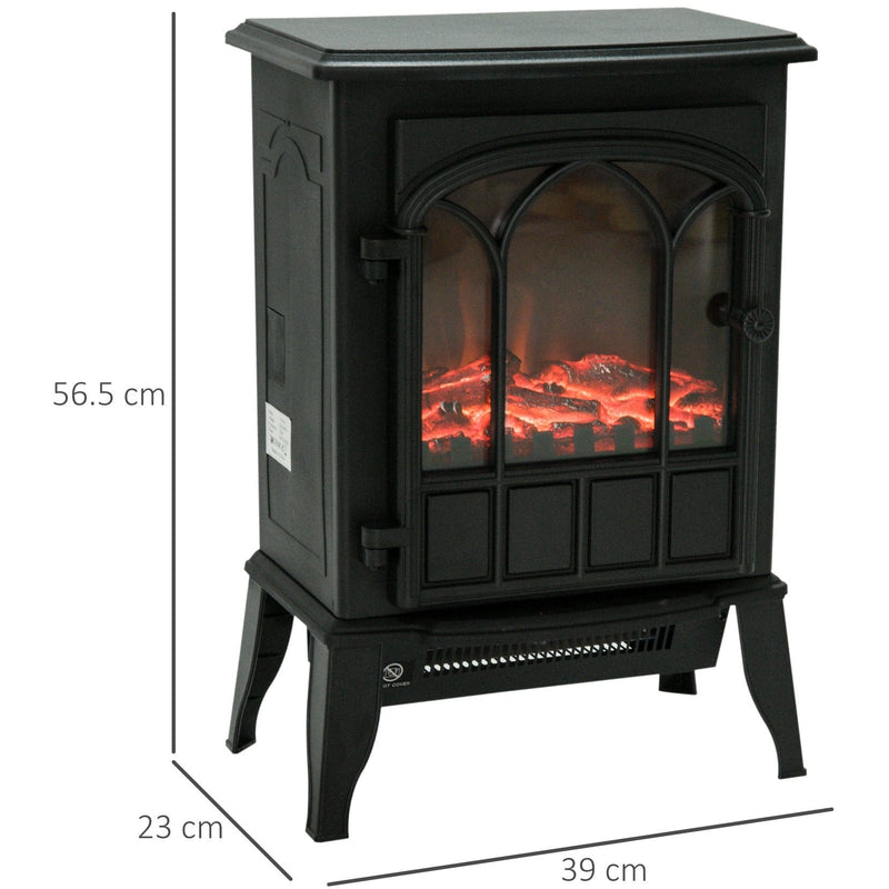 Freestanding Electric Fireplace Heater, 1000W/2000W