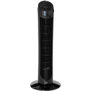 Black 30" Oscillating Tower Fan: 3 Speeds, Ultra Slim Homcom
