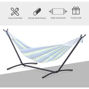 Hammock Stand for Outdoor Relaxation Anywhere in the Garden Adjustable Metal Black Outsunny