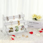 White Jewellery Stand Faux Leather Songmics