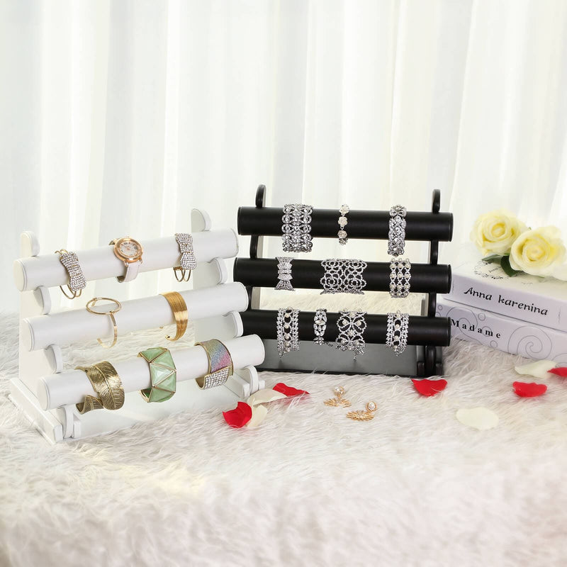 White Jewellery Stand Faux Leather Songmics