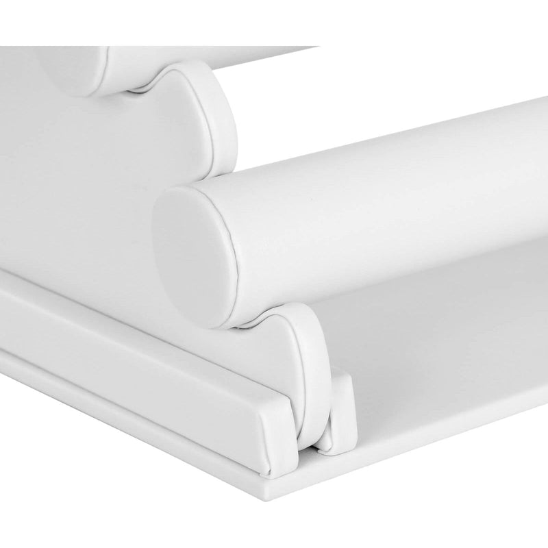 White Jewellery Stand Faux Leather Songmics