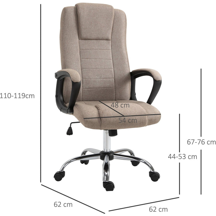 High Back Office Chair With Wheels, Adjustable Height