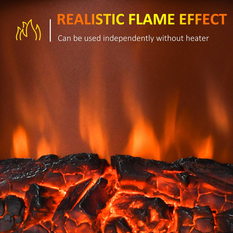 Contemporary Electric Fireplace, Coal Flame, LED, Remote