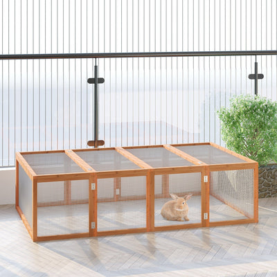 Outdoor Wooden Rabbit Hutch Pawhut